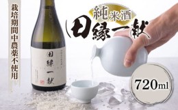 【ふるさと納税】【七夕生搾り】無農薬で育てたお米で作った 日本酒 『田縁一献（でんえんいっこん）』純米酒 720ml×1本【新酒：2024年7