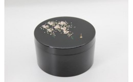 【ふるさと納税】紀州漆器　ボンボニエール　黒　桜さくら【NT8】