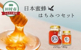 【ふるさと納税】日本蜜蜂はちみつセット 220g 80g 蜂蜜 ハチミツ 健康 アレンジ レシピ 国産 効能 美容 栄養 福島県 田村市 MUQU