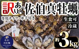 【ふるさと納税】＜訳あり＞佐伯真牡蠣 鶴見産(約3kg) 牡蠣 カキ 新鮮 生牡蠣 生カキ カキフライ 鍋 生食可 国産 大分県 佐伯市【EW068】