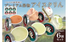 【ふるさと納税】藤農園のプレミアム果物アイスクりん 120ml×6個セット｜アイス ジェラート 果物 スイカ メロン つがる 特産 プレミアム