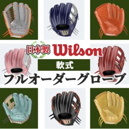 【ふるさと納税】＜軟式＞Wilson 軟式フルオーダーグローブ(一式) 阿久根市 特産品 スポーツ グラブ オーダー 野球 職人 オーダーメイド 