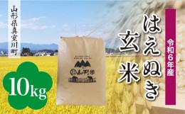 【ふるさと納税】＜配送時期が選べて便利＞ 令和6年産 真室川町厳選 はえぬき ＜玄米＞ 10kg（10kg×1袋）