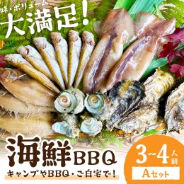 【ふるさと納税】大満足！京丹後・海鮮BBQ　Aセット　5種20品（3〜4人前）
