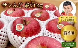 【ふるさと納税】【1月発送】 贈答用 サンふじ 約 3kg 【弘前市産・青森りんご】