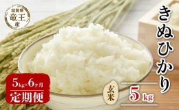 【ふるさと納税】【 先行予約 】令和6年産 新米 予約 きぬひかり 玄米 5kg 定期便 6ヶ月 キヌヒカリ 定期 6か月  5kg × 6回 計 30kg 米 