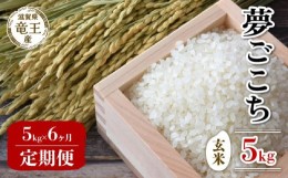 【ふるさと納税】【 先行予約 】令和6年産 新米 予約 夢ごこち 玄米 5kg 定期便 6ヶ月 ゆめごこち 定期 6か月  5kg × 6回 計 30kg 米 滋