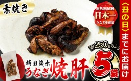 【ふるさと納税】【丑の日までに配送】楠田の極うなぎ 素焼き焼肝(50g×5袋・たれ付き) a0-166-us