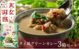 【ふるさと納税】美女と海獣 タイ風あんこうグリーンカレーのスープ　3箱セット 惣菜 加工品 スープ スープカレー グリーンカレー あんこ