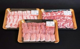 【ふるさと納税】B−１０１ 天領日田ワインポーク 焼肉セット 1.2kg ワインポーク 豚肉 お肉 肉 バラ 焼肉用 肩ロース モモ肉 3種 セット