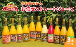 【ふるさと納税】宇和島みかん お任せ ストレート ジュース 3本セット ワールドファーマーズ 果汁 飲料 柑橘 みかん 蜜柑 みかんジュース