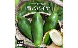 【ふるさと納税】伊平屋産の青パパイヤ2kg【1497070】