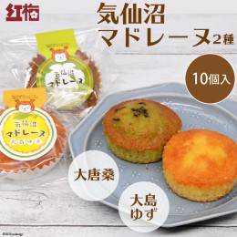 【ふるさと納税】【和菓子職人が作る】気仙沼マドレーヌ 2種10個＜菓匠 紅梅＞【宮城県気仙沼市】