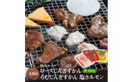 【ふるさと納税】焼肉セット (じんぎすかん2種、塩ホルモン)  計1.1kg 十勝 ジンギスカン ホルモン セット【1232094】