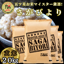 【ふるさと納税】CI460_【玄米】さがびより２０kg（５kg×４袋）