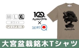 【ふるさと納税】大宮盆栽銘木Tシャツ（100周年記念モデル）【盆栽Q】＜カラー：アシッドカーキ／サイズ：XL＞　【11100-0797-G】