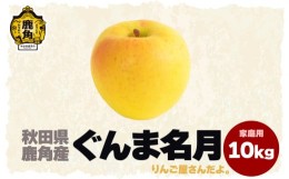 【ふるさと納税】《先行予約》【訳あり】秋田県鹿角産りんご「ぐんま名月」家庭用 10kg【りんご屋さんだよ。】リンゴ 完熟 蜜入り 旬 県