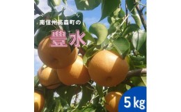 【ふるさと納税】【南信州高森産】梨(豊水)5kg ＜9月中旬より順次発送＞