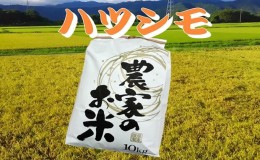 【ふるさと納税】池田町農家　令和5年産特別栽培米ハツシモ　10kg×2　白米