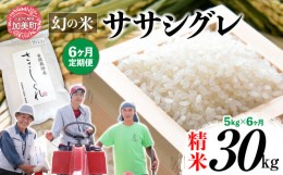 【ふるさと納税】《 先行予約 》 【 6回 定期便 】ササシグレ 精米 5kg × 6回 （ 合計 30kg ）