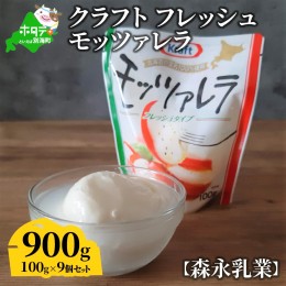 【ふるさと納税】【森永乳業】モッツァレラチーズ　９００ｇ (１００ｇ×９個セット)　クラフト フレッシュモッツァレラ