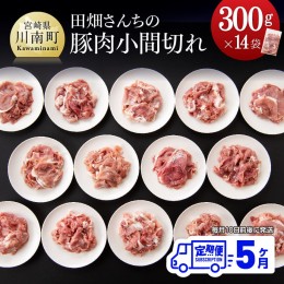 【ふるさと納税】【5ヶ月定期便】 宮崎県産豚 川南ポーク 小間切れ 4.2kg 【 肉 豚肉 精肉 小分け 】 宮崎県川南町