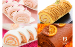【ふるさと納税】＼季節ごとの贈り物／花月堂 年4回 定期便 ロールケーキ (さくら満開モンブランロール | 白桃ロール | キャラメルもんぶ