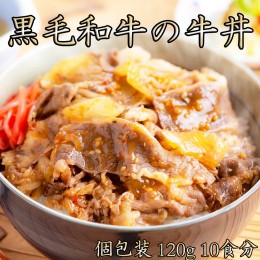 【ふるさと納税】レンジで簡単調理！国産 黒毛和牛の牛丼　計1.2kg(120g×10)