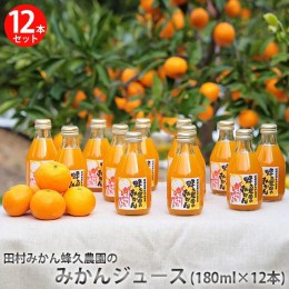 【ふるさと納税】田村みかん蜂久農園のみかんがっつりしぼったでぇ　みかんジュース(180ml×12本)