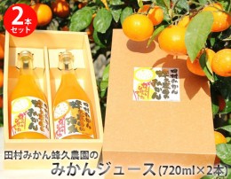 【ふるさと納税】田村みかん蜂久農園のみかんがっつりしぼったでぇ　みかんジュース(720ml×2本) 