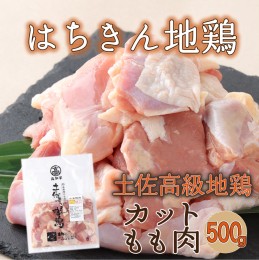 【ふるさと納税】【２〜３人前】はちきん地鶏のモモ肉　500ｇカット 鶏肉 小分け 冷凍 鶏もも肉 6000円