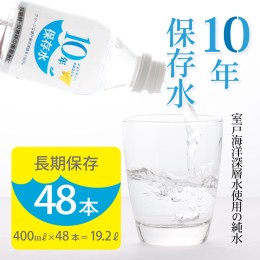 【ふるさと納税】災害・非常時保存用「１０年保存水」（１０年保存可能）400ミリリットル×24本×2ケース（48本セット）