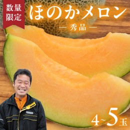 【ふるさと納税】先行予約 ほのかメロン 秀品（ 赤肉 ） 4玉 〜 5玉 ( 2L 〜 3L )【 6月上旬 以降発送】 メロン 果物 フルーツ 甘い 茨城