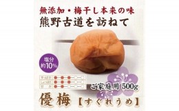 【ふるさと納税】BL6133_紀州南高梅 優梅 500g ご家庭用