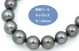 【ふるさと納税】黒蝶パールネックレス（8-10mm） J018