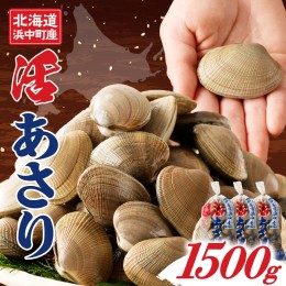 【ふるさと納税】1月〜3月発送分《先行予約・期間限定》浜中町産活あさり(500g×3袋セット)_230106-01