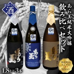 【ふるさと納税】ソムリエ淳一セレクト あら玉 純米大吟醸　一升瓶飲み比べ3本セット（1800ml×3本）