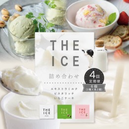 【ふるさと納税】【毎月定期便】【THE ICE】3種詰合せ6個セット×4ヵ月定期便 【be003-1072-100-4】（J FARM AMUSE 株式会社）