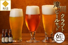 【ふるさと納税】大雪地ビール 滝川クラフトビール 3種 飲み比べ 各2本 計6本｜北海道 滝川市 ビール クラフトビール セット 詰め合わせ 
