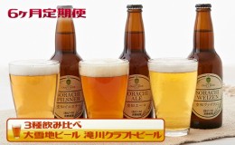 【ふるさと納税】【6ヶ月定期便】大雪地ビール 滝川クラフトビール3種飲み比べ