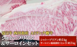 【ふるさと納税】近江牛 ステーキ シャトーブリアン サーロイン セット  A5 雌牛 西川畜産 牛肉 黒毛和牛 サーロインステーキ 肉 お肉 牛