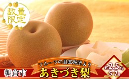 【ふるさと納税】梨 フルーツの里の直売所より あきづき梨 2.5kg お届け：2024年9月10日〜9月30日