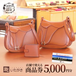 【ふるさと納税】鞄いたがき商品券【5,000円分】 チケット ファッション 小物 カバン バッグ 商品券 革製品