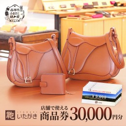 【ふるさと納税】鞄いたがき商品券【30,000円分】 チケット ファッション 小物 カバン バッグ 商品券 革製品