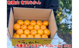 【ふるさと納税】【大玉サイズ(２Ｌ・３Ｌ）・秀／優混合】早生みかん≪5kg≫和歌山有田産！【予約販売】【数量限定】まる隆果樹園