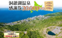 【ふるさと納税】洞爺湖温泉感謝券 30000円 分 金券 クーポン 洞爺湖 湖 温泉 リゾート 有珠山 火山 自然 花火 イルミネーション 旅行 観