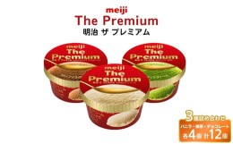 【ふるさと納税】明治 ザ プレミアム (アイスクリーム) 3種詰め合わせ(200ml×12個)