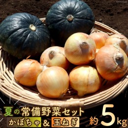 【ふるさと納税】【先行受付】夏の常備野菜 セット ( かぼちゃ & 玉ねぎ ) 約5kg 詰め合わせ 期間限定 [吉岡青果 長崎県 雲仙市 item1297