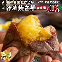 【ふるさと納税】【敬老の日】島津甘藷(紅はるか)冷凍焼き芋 無添加 16本≪9月13日〜16日お届け≫_AA-A702-KG