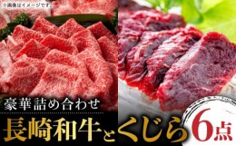 【ふるさと納税】【高級和牛と鯨肉豪華セット】長崎和牛特上すき焼き&くじら詰め合わせ 長崎 鯨刺身 刺し身 赤身 くじら肉 クジラ セット